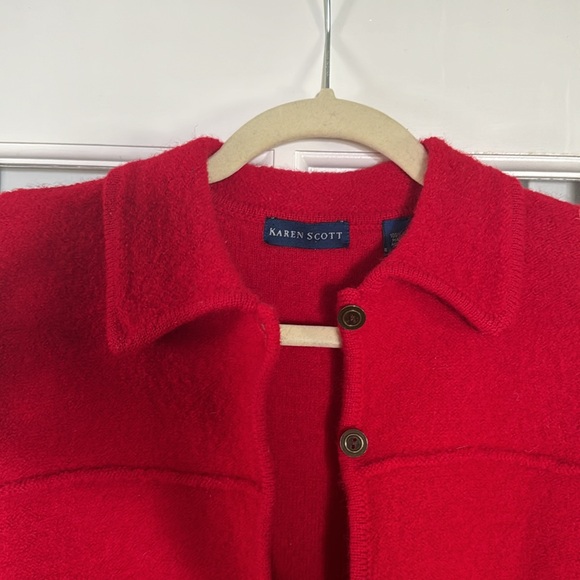 100% wool Karen Scott cardigan - Picture 4 of 5